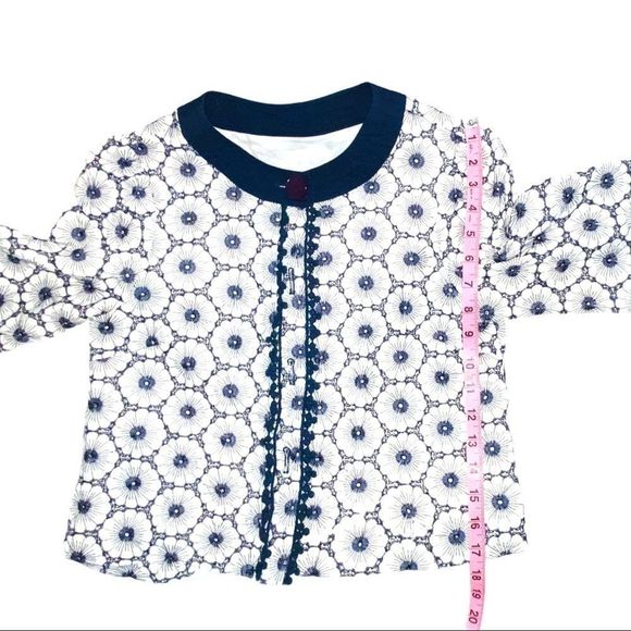 Jade by Melody Tam white and navy crop jacket - Picture 8 of 12